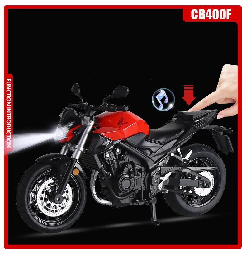 Diecast Honda CB400F Sports Motorcycle Model 1 to 12 Scale