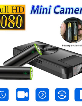 1080P Mini Camera Remote Control 180 Degrees Wide Angle Motion Dection Body Camera with Rotating Back Clip Support 256G