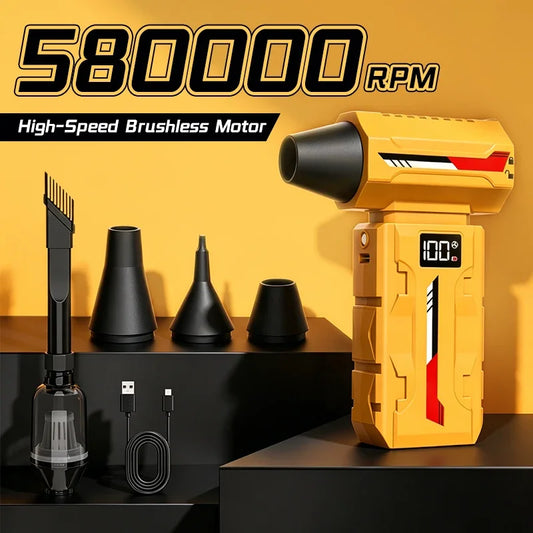 580000 RPM Mini Jet Air Blower Cordless Air Duster And Vacuum Cleaner