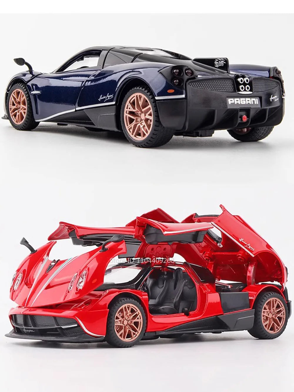 1:32 Scale Pagani Dinastia Huayra BC Car Model Toy Sound Light Gull Wing Door Alloy Diecast Supercar Models Boys Gifts