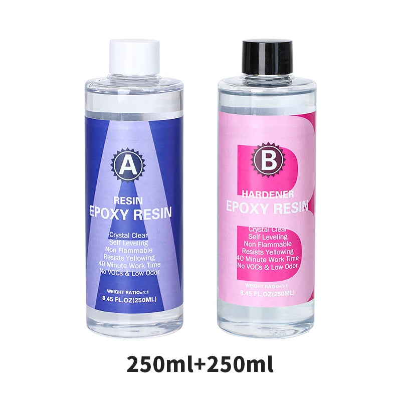 1:1 Crystal Clear Epoxy Resin Kit – High Gloss Bubble-Free Art Resin for Casting & Jewelry DIY