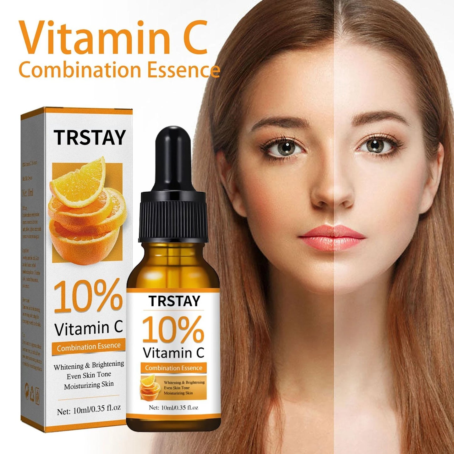 10 ml Vitamin C Serum for Face Whitening Facial Serum Hyaluronic Acid Dark Spot Remover Korean Skin Care Products Skincare