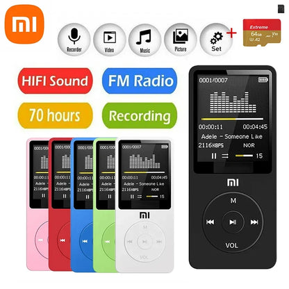 XIAOMI Mp3 Mp4 Player support Memory Card Portable Digital Screen FM Radio Voice Record Built-in Speaker With Photo Viewe