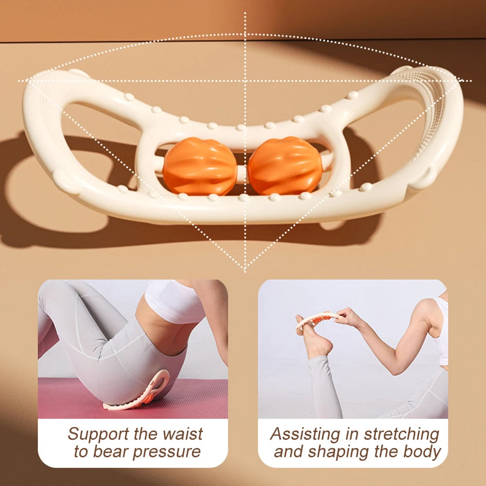 Round Massager Roller for Waist Abdominal Muscles Ring Leg Clip Stovepipe To Clear The Meridian Portable Cellulite Massage Tools