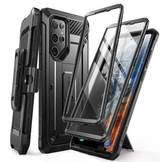 For Samsung Galaxy S22 Ultra Case 2022 UB Pro Full-Body Dual Layer Rugged Belt-Clip Case with Built-in Screen Protector