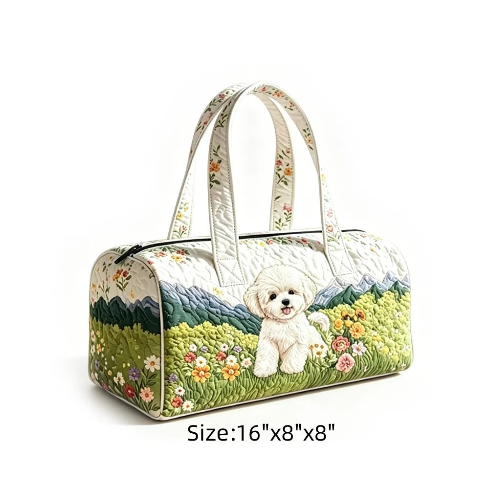 Tropical Starry Night Duffel Bag Flamingo Palm Tree Print Travel Navy Blue Quilted Overnight Bag for Women Summer Beach Vacation