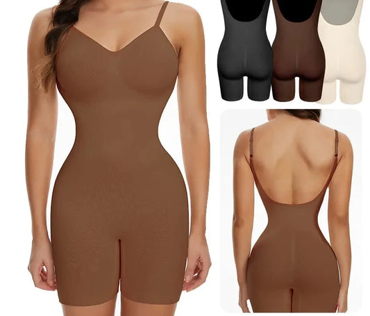 Women Full Body Shaper Backless Shapewear Bodysuits Tummy Control Sheath Butt Lifter Push Up Thigh Slimmer Corset