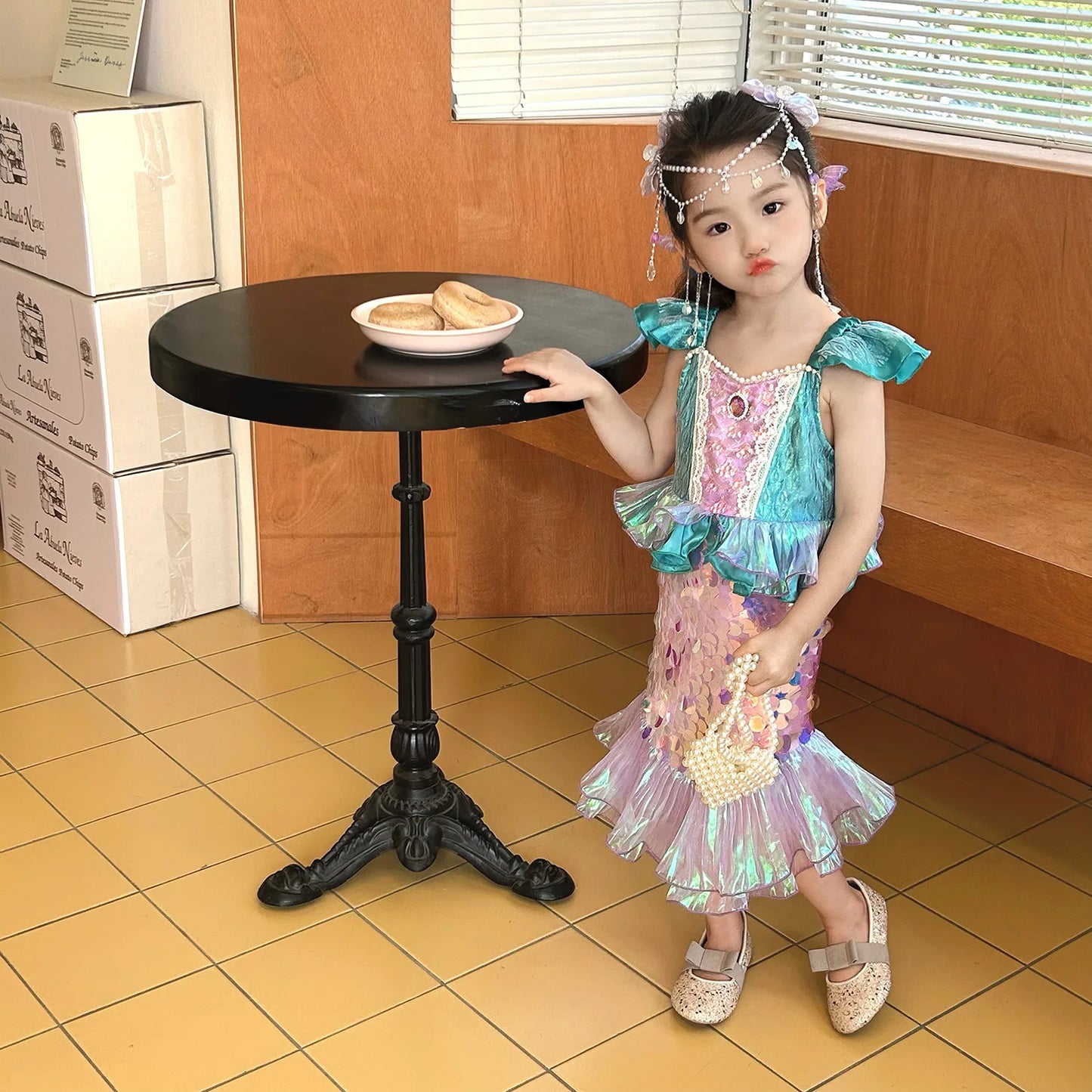 New Girl Dresses Princess Costume Kids Mermaid Cosplay Costume Kids Carnival Birthday Party Prom Costume Party Dresses For girls