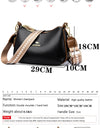 Cowhide Crossbody Bag  Straps Tote Lady Shoulder Bags Leather Messenger Bag