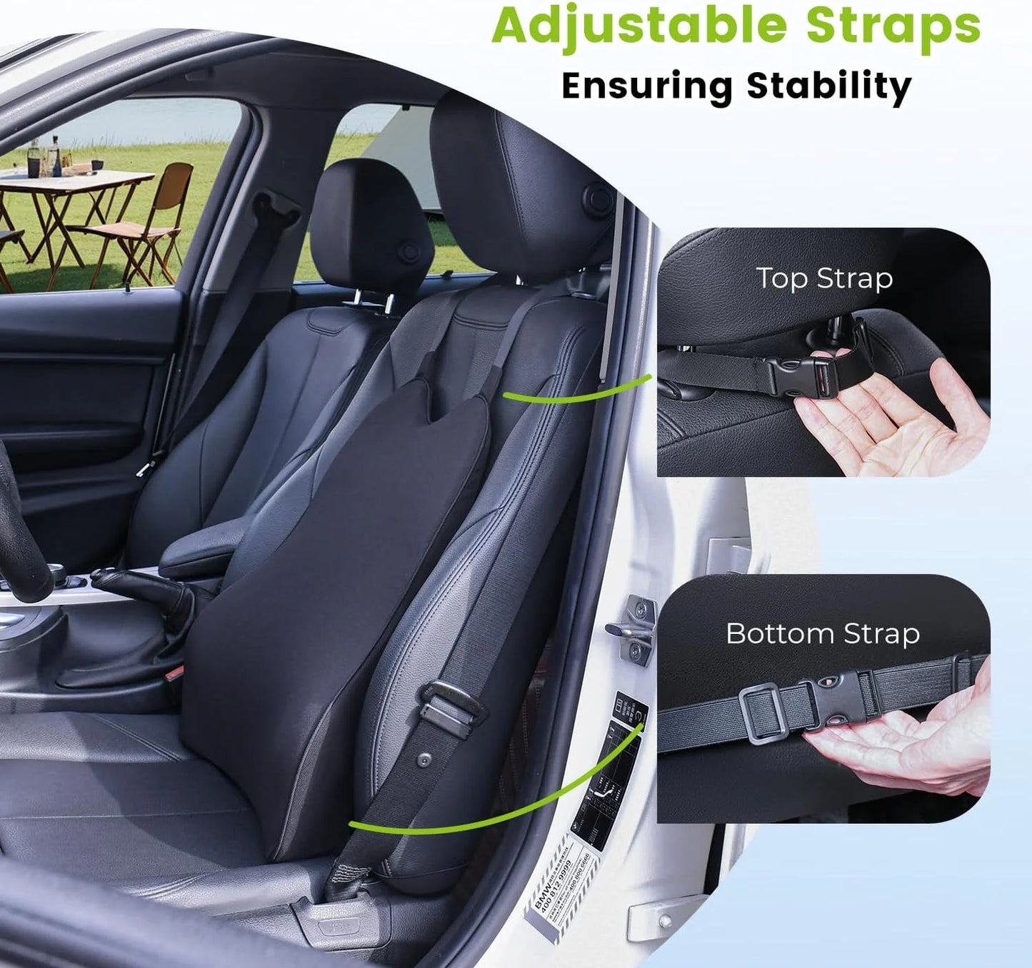 Car Waist Support Pillow Soft Comfortable Memory Foam Cotton Relieve Back Pain Car Seat Lumbar Cushion For Office Home Car