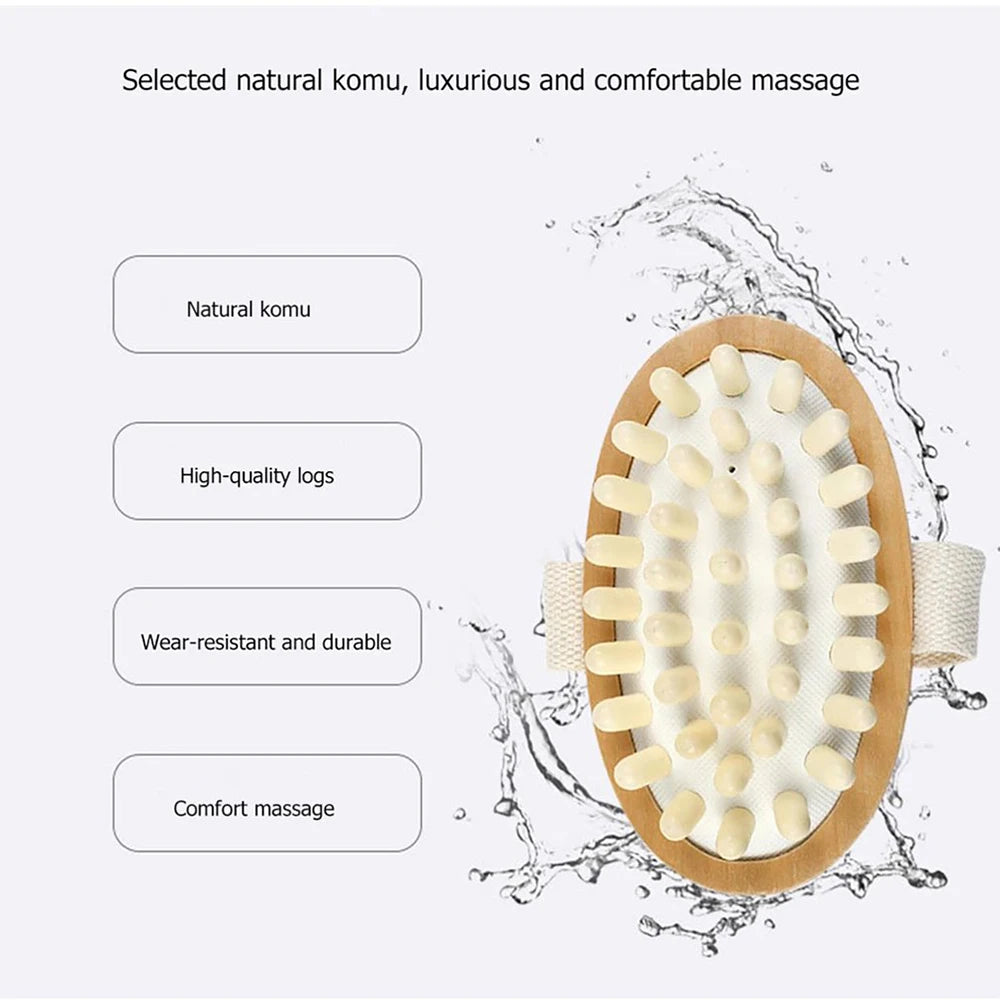 Body Anti Cellulite Brush Soothing Wooden Essential Oil Spa Air Cushion Massage Hair Comb Scalp Massage Brush Dead Skin Remover