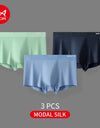 3-Pack Men’s Modal Boxer Shorts – 80 Count, Seamless Silk Crotch