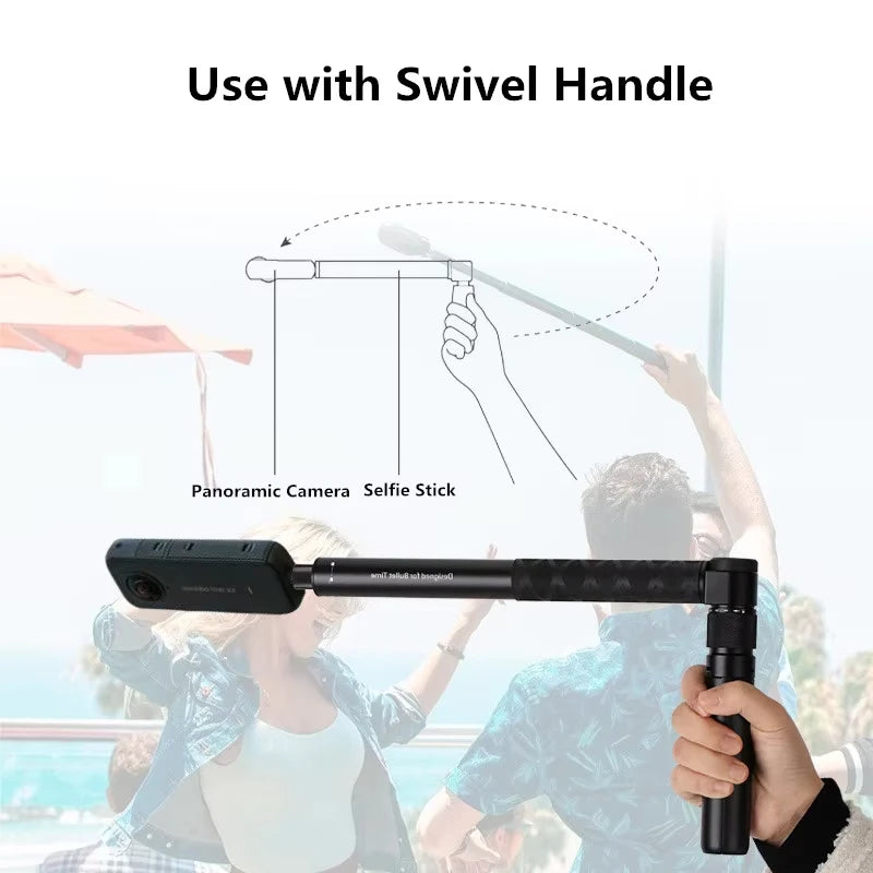 Bullet Time Invisible Selfie Stick for 360 Action Cameras and Sports Cameras