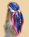 Retro Women Silk Scarf Bandanna Fashion Bohemian Pattern Square Hijab Lady Wrap Headband foulard muffler