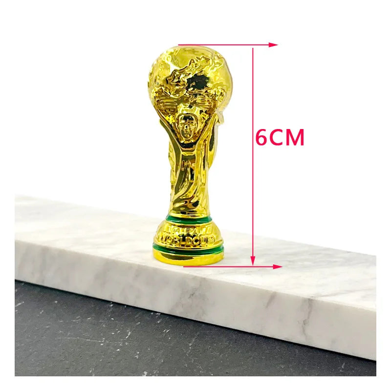 Football Trophy Metal Keychain Soccer Fan Collectible Pendant Gift