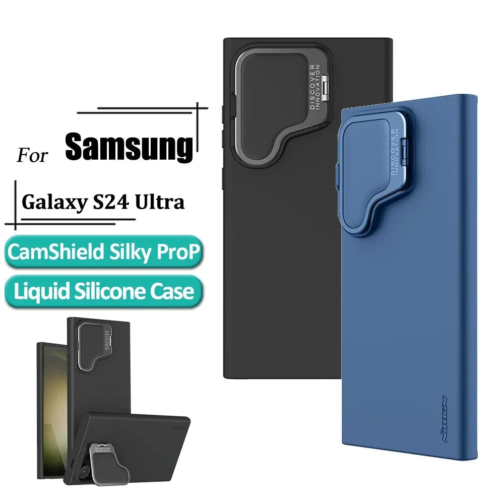 CamShield Silky ProP For Samsung Galaxy S24 Ultra case camera flip bracket bracket cover liquid silicone shock-absorbing