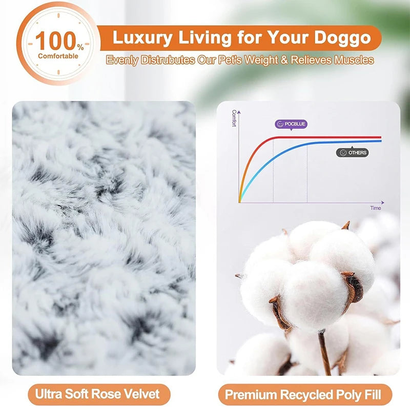 Fluffy Plush Pet Bed Sofa for Dogs and Cats