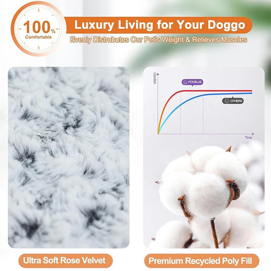 Fluffy Plush Pet Bed Sofa for Dogs and Cats