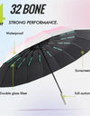 32 Bone Automatic Umbrella Gradient Color 3 Fold Windproof Waterproof Sunshade Sun UV Protection Umbrellas