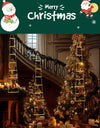 Christmas Decoration LED Ladder Light Strip Climbing Santa Claus Outdoor 8 Modes Christmas Tree For Home Window Christmas Decor