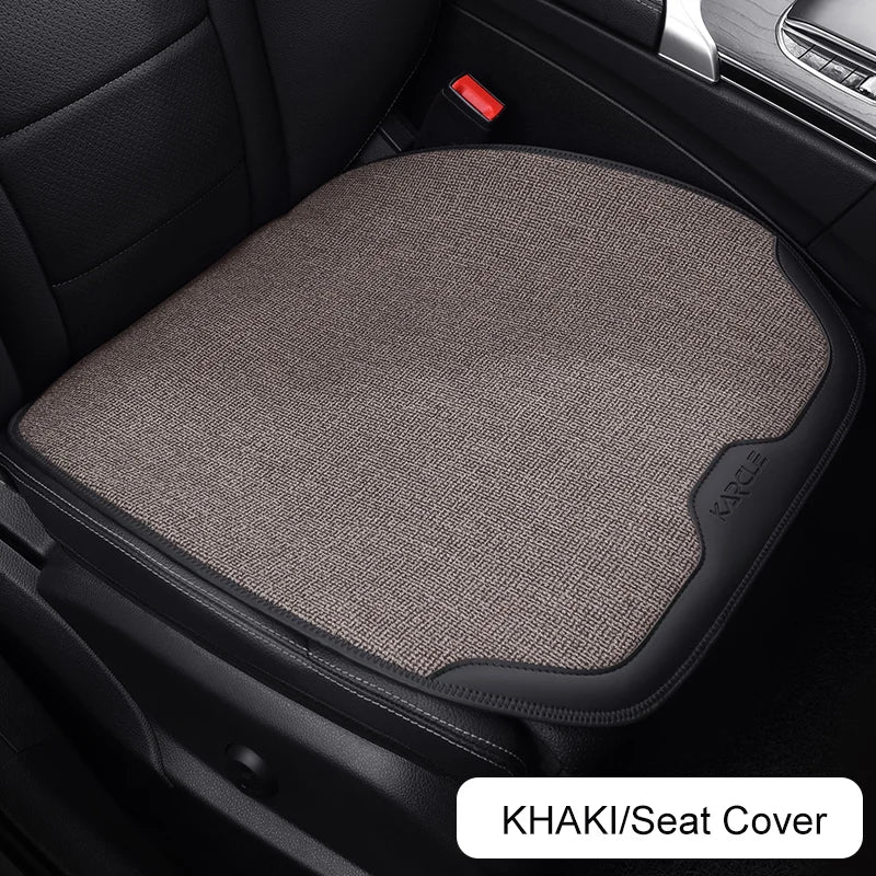 Karcle Car Seat Cover Linen Cotton Car Seat Cushion Soft Universal Auto Seat Cushion Chair Protector Auto Seats Cover Office Pad