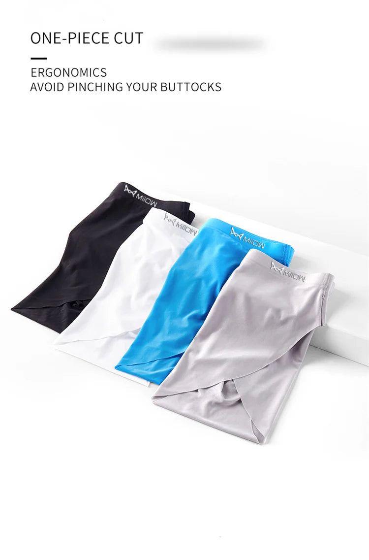 3-Pack Men’s Ice Silk Breathable Transparent Briefs – Thin & Lightweight