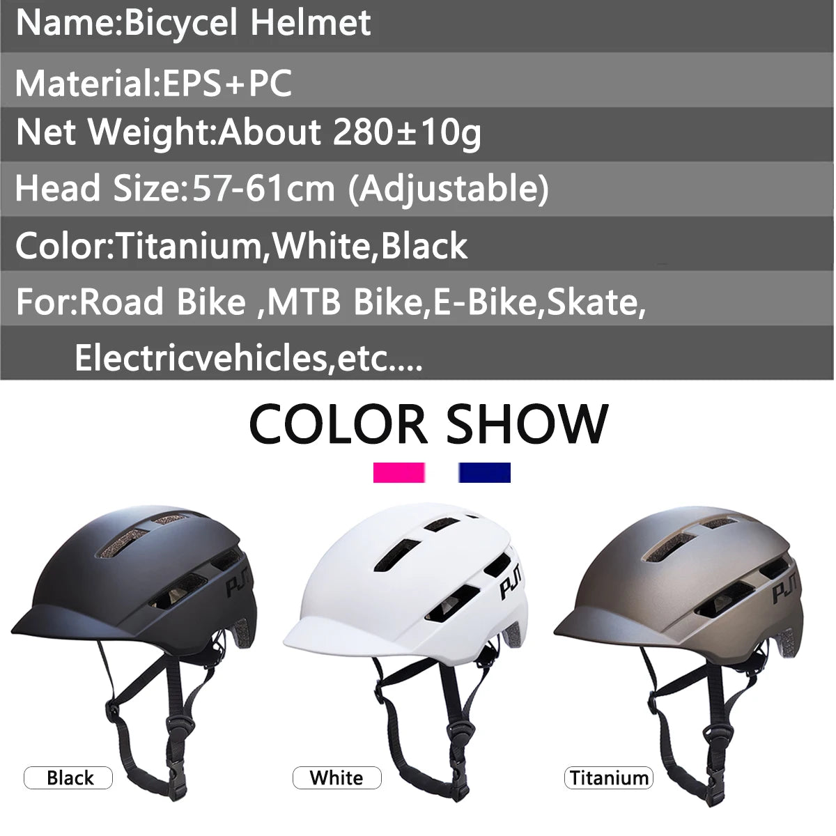 Rechargeable LED Cycling Helmet For Road Mountain Bike And Electric Scooter