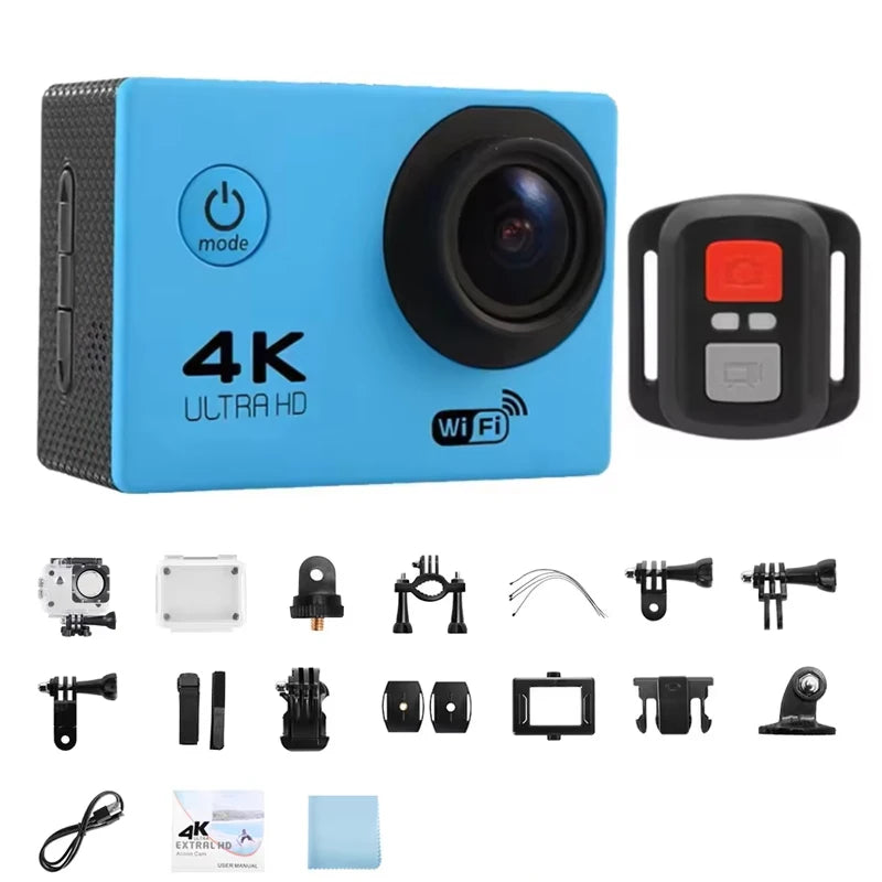 4K WiFi Action Camera with 2 Inch Display and 30M Waterproof Housing