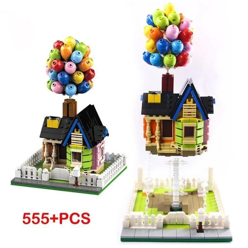 Creative Tensegrity Sculptures Suspended Gravity Building Blocks Balloon Flying House Bricks Model Kids Toys Christmas Gift