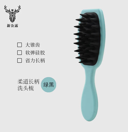 Silicone Shampoo Brush Head Scalp Massage Comb Clean The Scalp Thoroughly Body Massage Brush Bath Brush Salon Hairdressing Tool