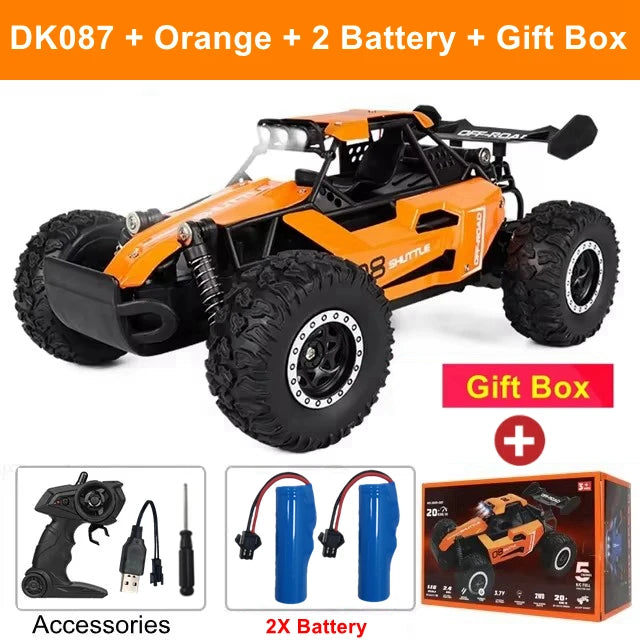 Remote Control Car RC Drift Racing 1:16 Vehicle Off Road Alloy 2.4G Radio High-Speed Trucks With LED Light Climbing Gift Toy