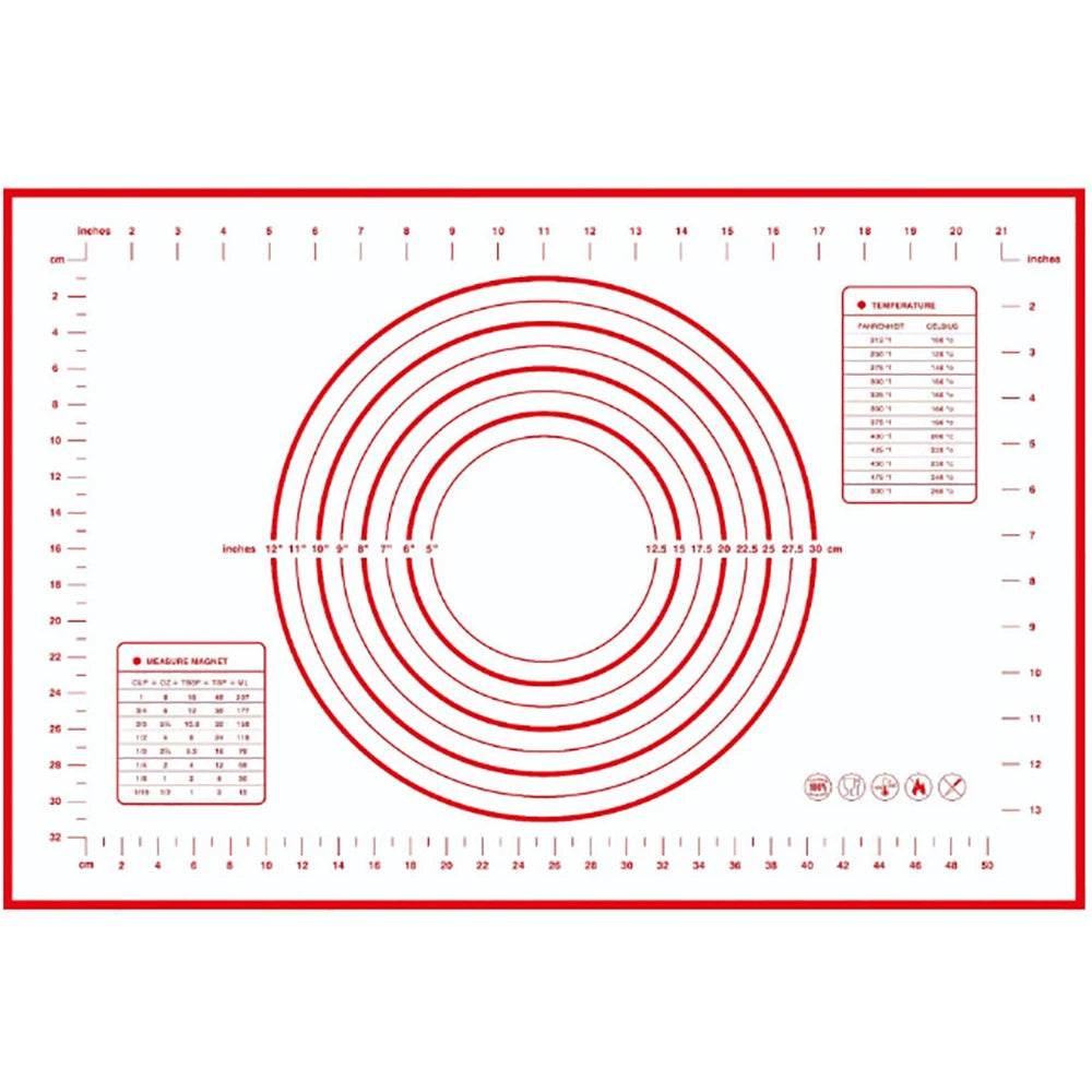 Oversize 60cm Silicone Kneading Pad Rolling Non-Stick Pastry Tools Crepes Pizza Dough Non-Stick Silicone Mat For Kitchen Cooking