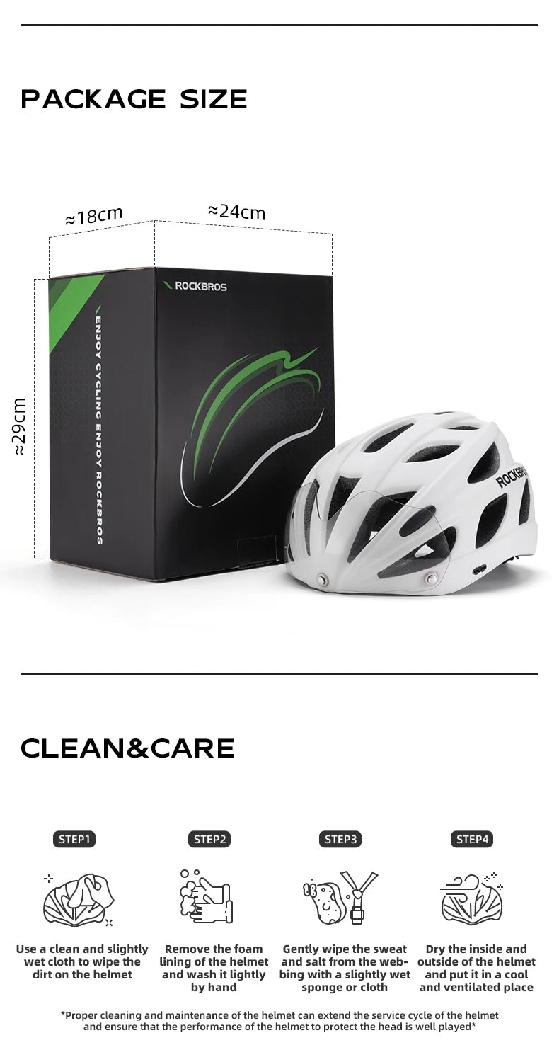 Bike Helmet with Photochromic Len Visor Wind-breaking Brim Bike Helmet Adult MTB Road Riding Cycling Helmet