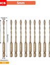 Hex Masonry Drill Bits 1/4 Shank Titanium Steel Metal Cross Drill For Glass Ceramic Concrete Brick Hard Drill Bit Tool