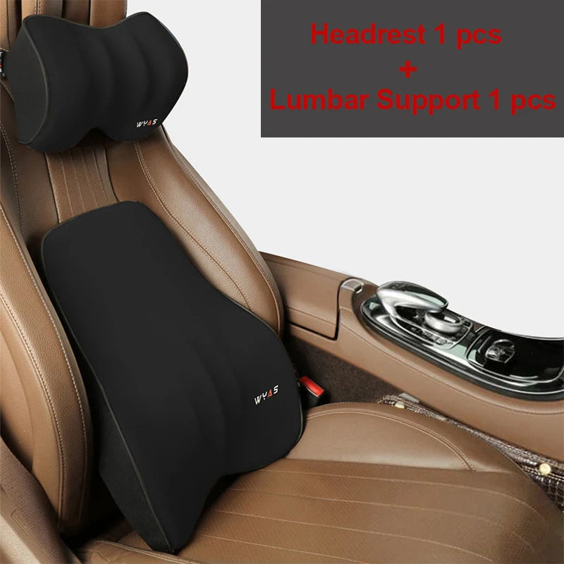 Car Lumbar Support Headrest Neck Pillow Support Universal Soft Neck Pillows Cushion Car Memory Foam Lumbar Pillow Back Support