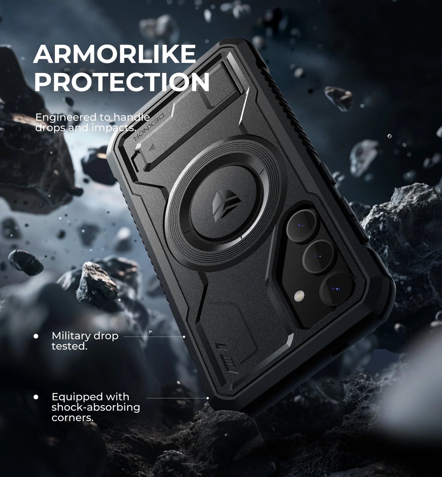 Magnetic Case For Samsung Galaxy S24 holder For MagSafe Shockproof Rugged Bumper Cover Protective With Built in Screen Protector