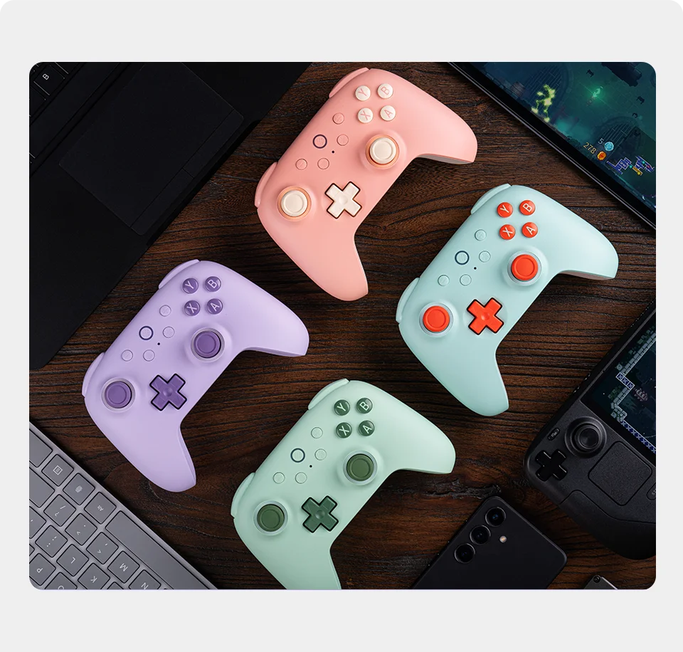Wireless Gaming Controller with Hall Effect Joysticks and Triggers for PC and Android