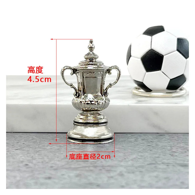 Football Trophy Metal Keychain Soccer Fan Collectible Pendant Gift
