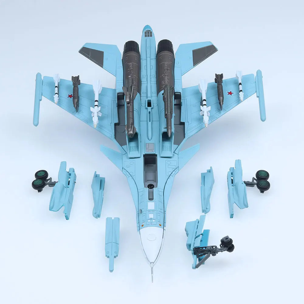 1/100 SU-34 Fullback Alloy Fighter Plane Model