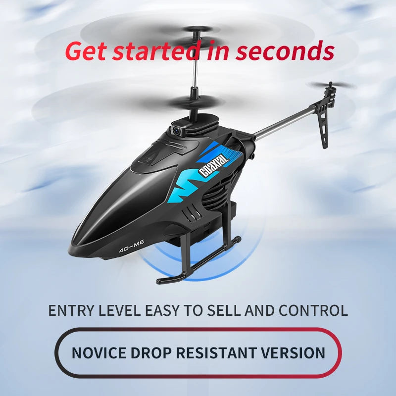 4DRC M6 Remote Control RC Helicopter with 4K Camer Altitude Hold Drone 2.4GHZ 4CH Aircraft for Adults Birthday Gifts Toys