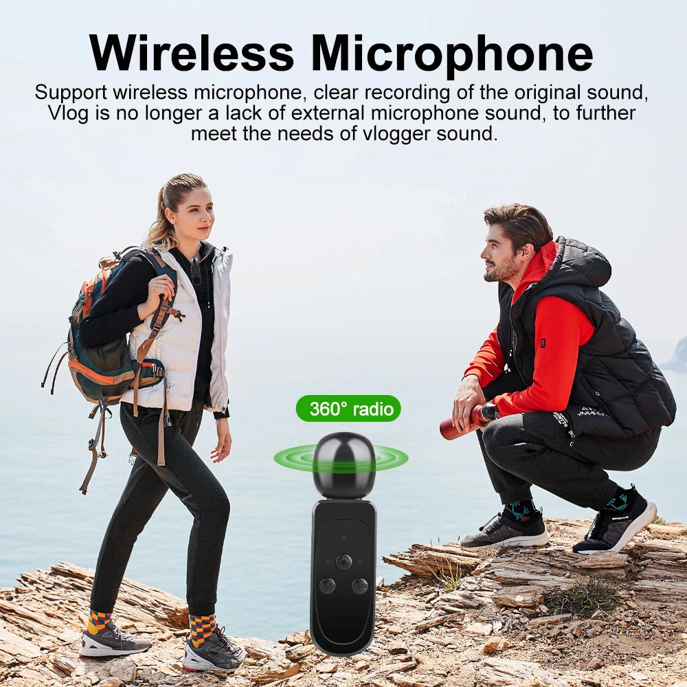 5K Action Camera with 2.0 Inch Touch Screen WiFi EIS and 30M Waterproof Housing