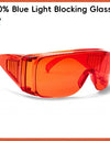 blue light blocking orange-red Lens goggle Glasses 100% Green light Blocking Fashions style Men Women Computer Reading goggle