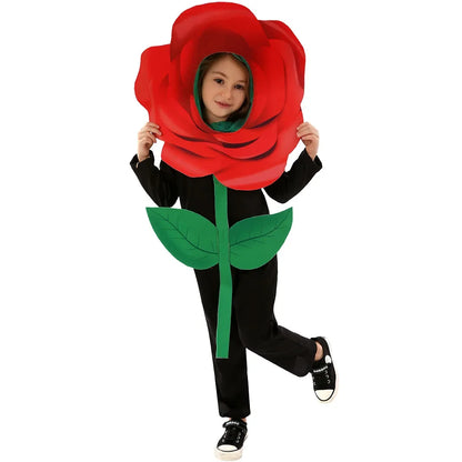 carnival plant party dress rose flower Valentine's Day cos