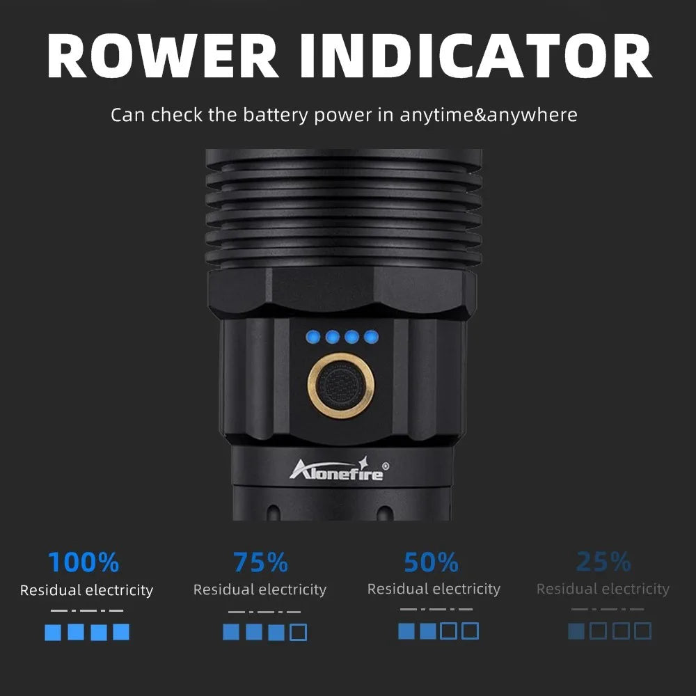 5000 Lumen Rechargeable High Power LED Flashlight