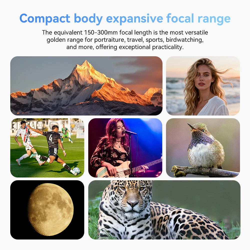5X to 10X Telephoto Zoom Smartphone Lens with Universal Clip