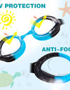 Kids Swimming Goggles Waterproof Swim Eyewear Glasses Anti-fog&Leak Girls Boys Youth Quick Adjustable Strap Age 3-14 Years Old