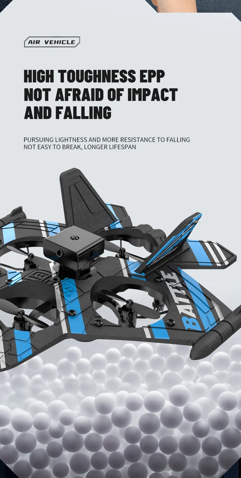 RC Plane with Camera Helicopter Remote Control Aircraft Obstacle Avoidance Fighter 2.4G Airplane EPP Foam Plane  Toys