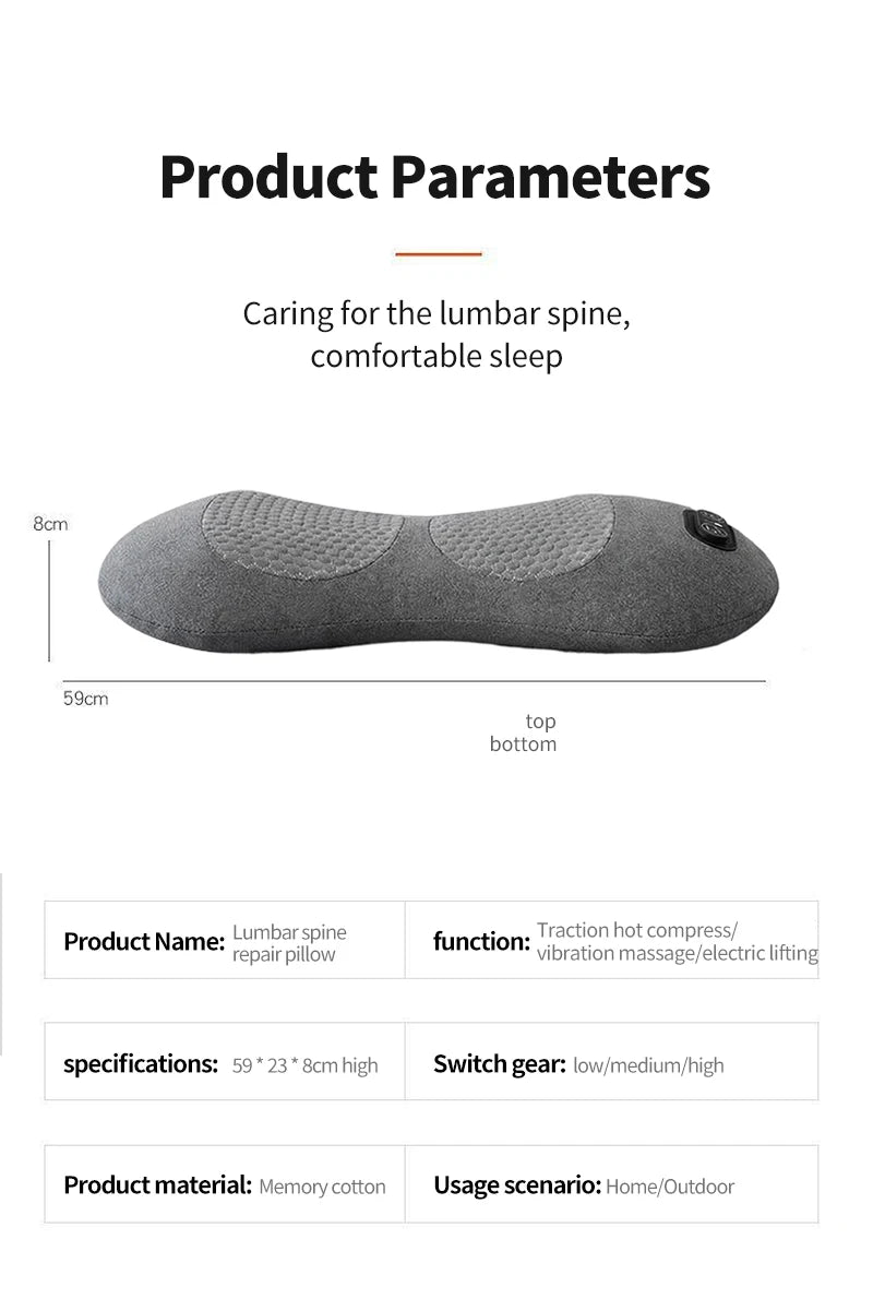Multi functional massage Pillow for sleeping bed specific lumbar support lumbar protection lumbar support lumbar massage heating