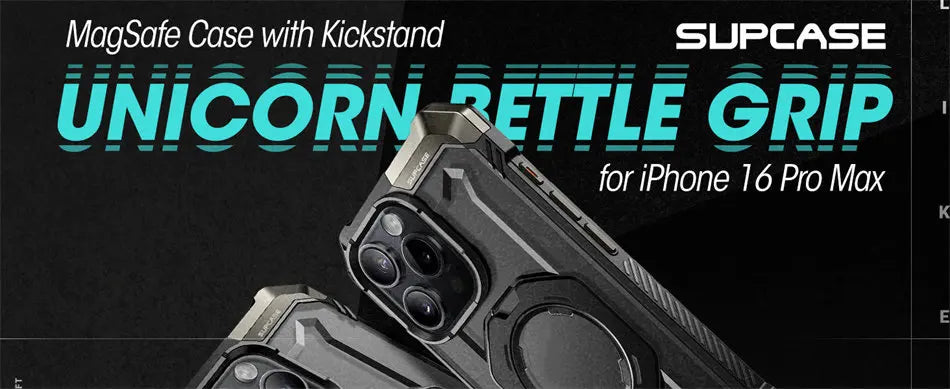 For iPhone 16 Pro Max Case with Camera Control Capture Button UB Grip Heavy Duty Rugged  Phone Case with Stand