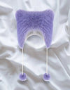 Women Bear Ears Trapper Hat Soft Winter Warm Hat for Holidays Biking Skating